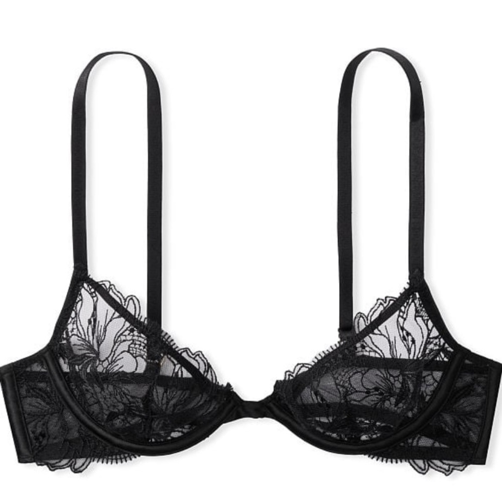 32 DDD Victoria’s Secret lingerie, mesh, unlined, black, fits a DD never worn
